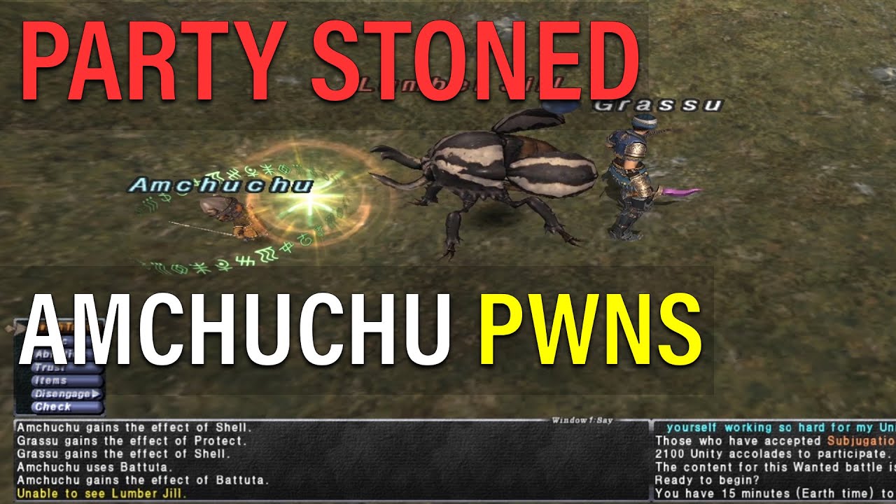 FFXI Unity Concord Most Wanted Fight Lumber Jill Thief Solo with