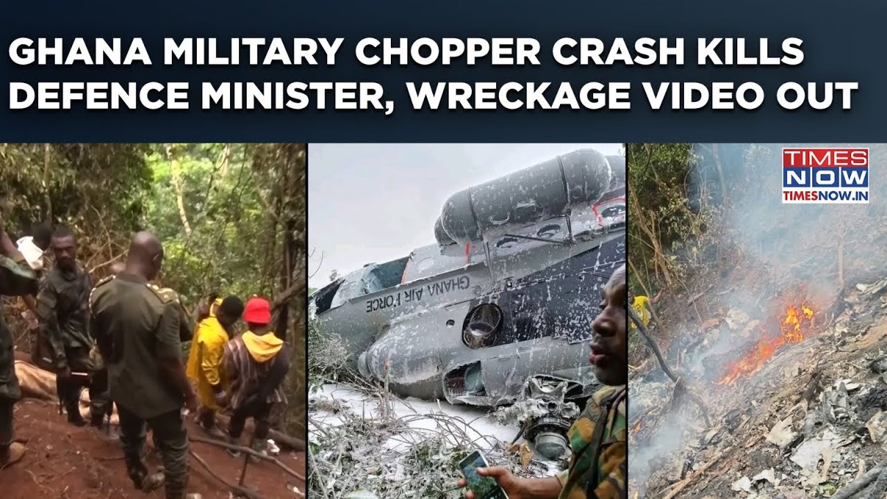 Ghana Military Chopper Crash: Defence & Environment Ministers Among 8 Killed| Scary Wreckage Video