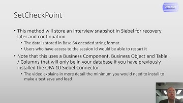 Get and Set Checkpoints Presentation - Oracle Intelligent Advisor and Siebel