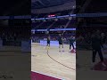 LeBron James warms up at Rocket Mortgage FieldHouse