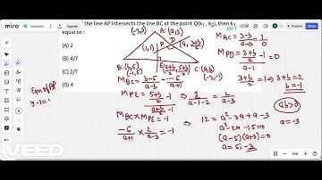 39.IIT PYQ STRAIGHT LINES ARIHANT Let the circumcentre of a triangle with vertices A(a, 3), B(b, 5)