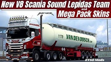✅ ETS2 1.41/1.40 | New V8 Open Pipe Lepidas  Exhaust Skin Pack for Scania RJL Euro Truck Simulator 2