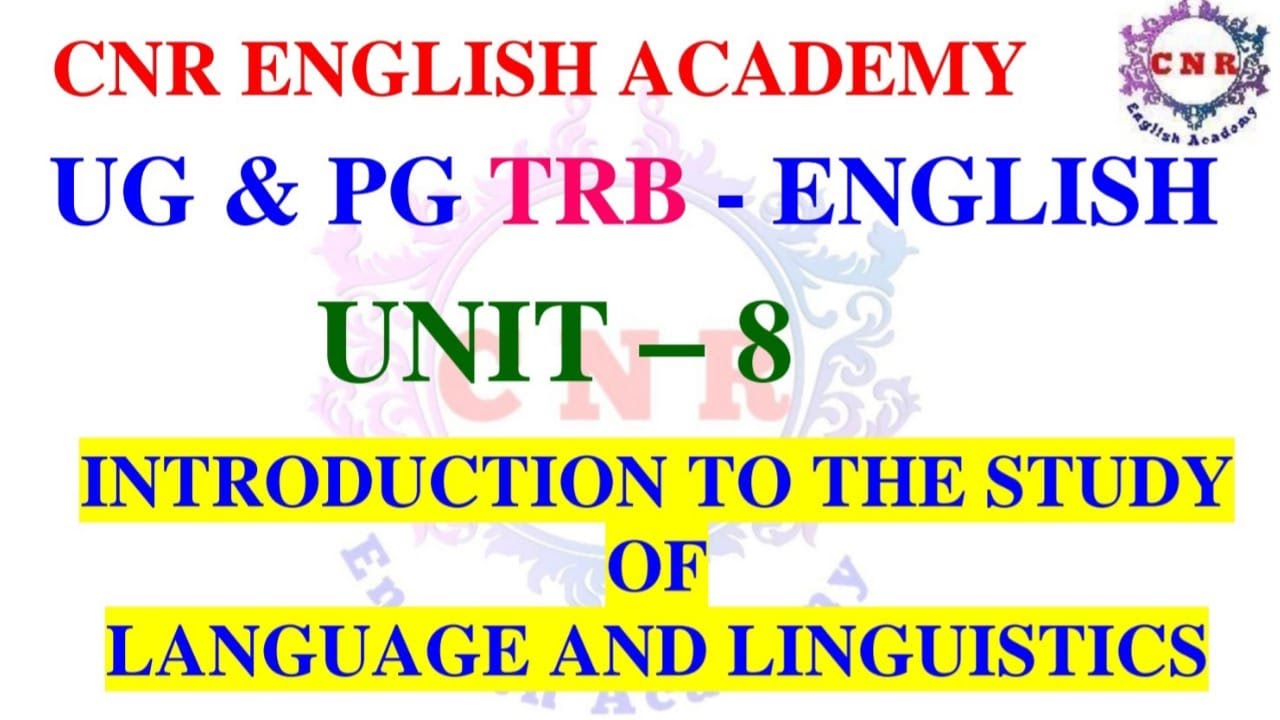 UG & PG TRB ENGLISH UNIT - 8 LIVE CLASS