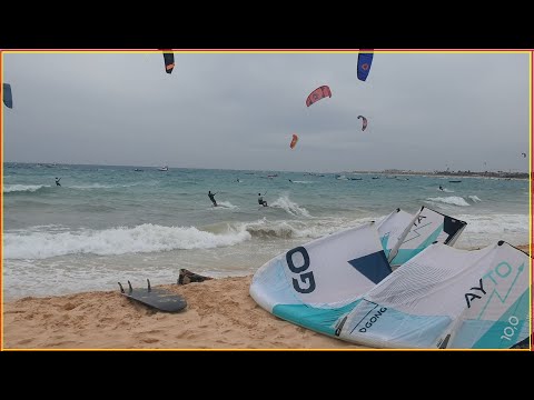 Kite Surfing at Santa Maria Beach, Cape Verde.