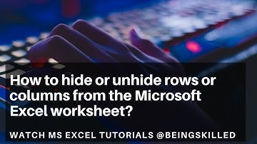 How to hide or unhide rows from the Microsoft Excel worksheet?