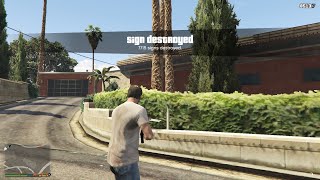 GTA 5: Trevor Destroying For Sale Signs(Question Mark Mission)