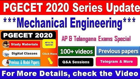 PGECET  Series Update with Digital classes for all AP & TS aspirants special  By SRINIVASMech