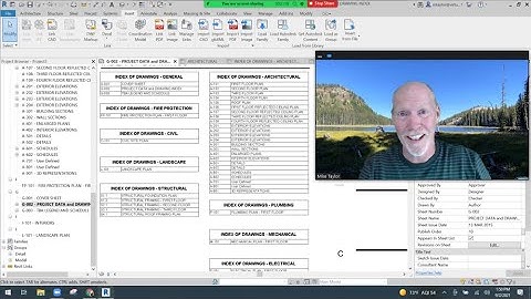 INDEX OF DRAWINGS: Best Practice (IMHO)