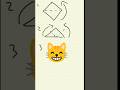 making origami diagrams on how to make origami cat face #origami #折り図 #折り紙 #satisfying