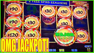 OMG Best MAJOR JACKPOT! Most Retriggers Ever on Happy & Prosperous Dragon Link Slot