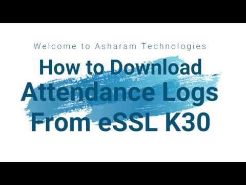 how to download attendance logs from essl machine k30 youtube