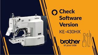 HOW TO Check Software Version [Brother KE-430HX/BE-438HX] screenshot 2