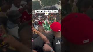 Meek Mill Riding motor bike on the street of Accra Ghana