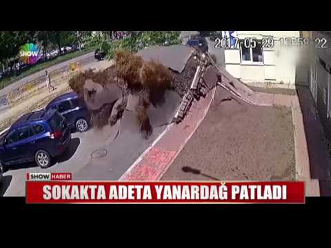 Sokakta adeta yanardağ patladı