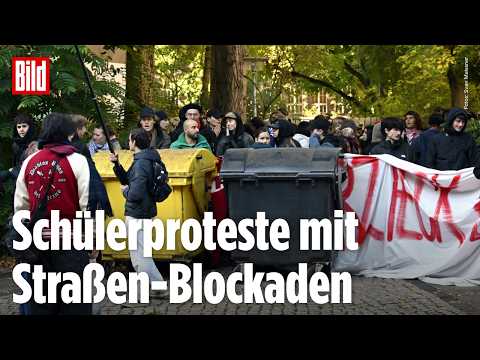 SCHÜLERPROTESTE IN BERLIN: Jugendliche blockieren Gymnasium bei Demo gegen Wehrpflicht