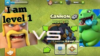 Max level DOUBLE CANNON vs all level 1 troop(ground)CLASH OF CLAN!!!!WHO WILL WIN!!!!!