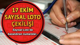 Çılgın Sayısal Loto Çekiliş Sonuçları 17 Ekim 2020