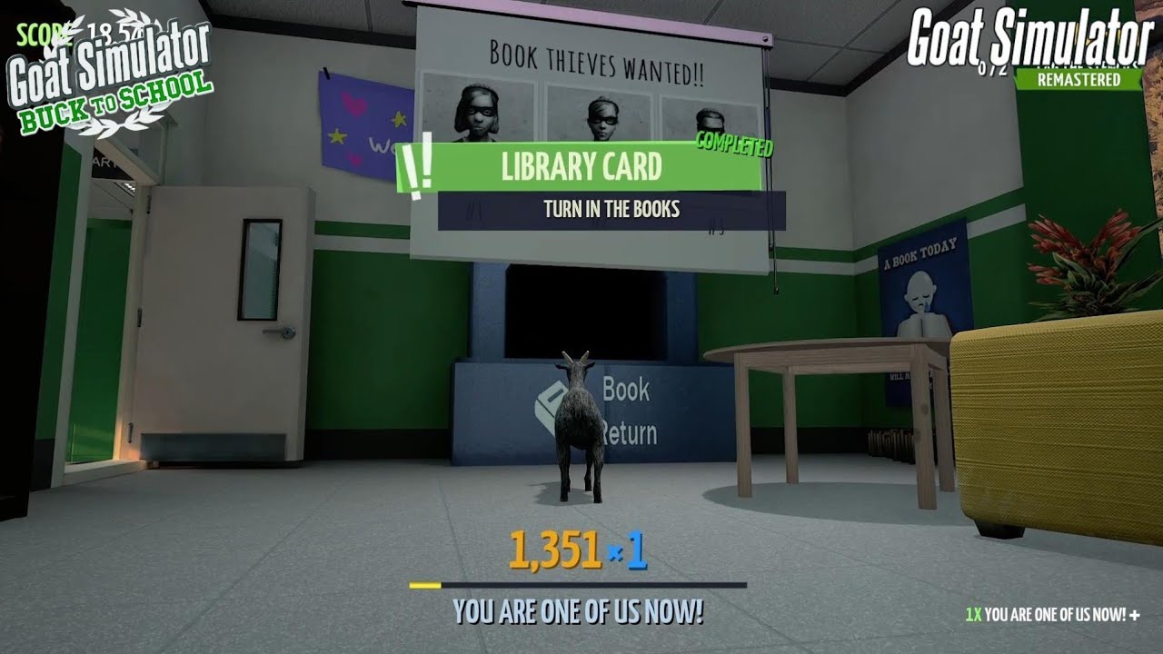 Library Card (Buck To School) - Goat Simulator Remastered - YouTube