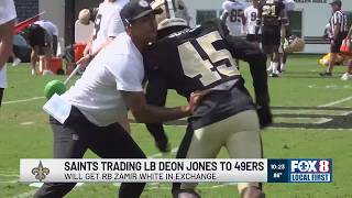 REPORT: Saints trade Deion Jones to 49ers for running back Zamir White