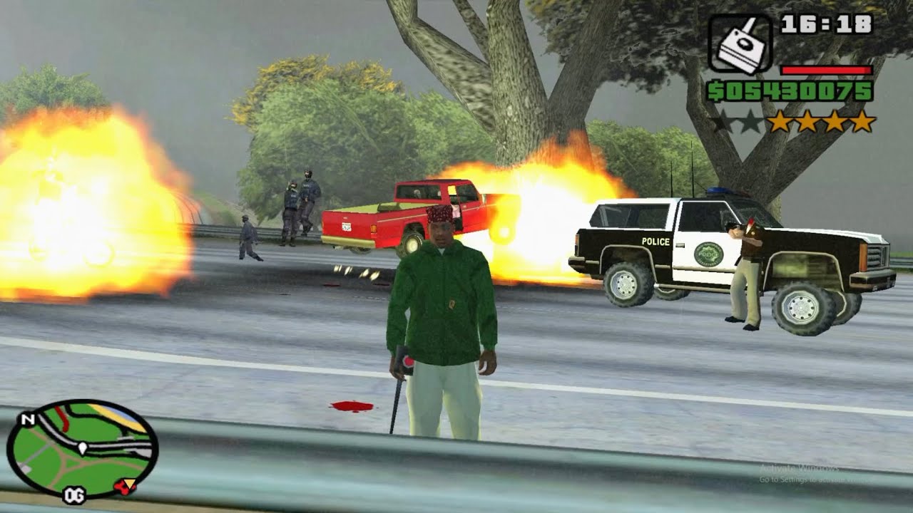 GTA San Andreas | Surviving a 6-Star Police Chase! #gtasanandreas #policechase #usa 