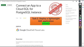 Connect an App to a Cloud SQL for PostgreSQL Instance | Task 2. Solved | GSP919