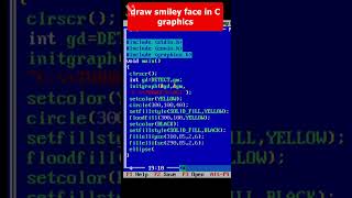 Create Smile Face 😊 Using C Graphics | C Graphics #coding #shorts #youtubeshorts