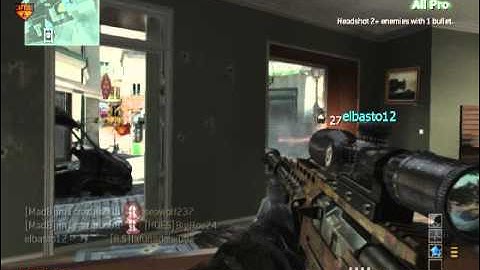 Crazy double head shot with 1 bullet Mw3