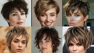 Chic short shaggy haircut with  choppy  layers to inspire your newlook 2025.