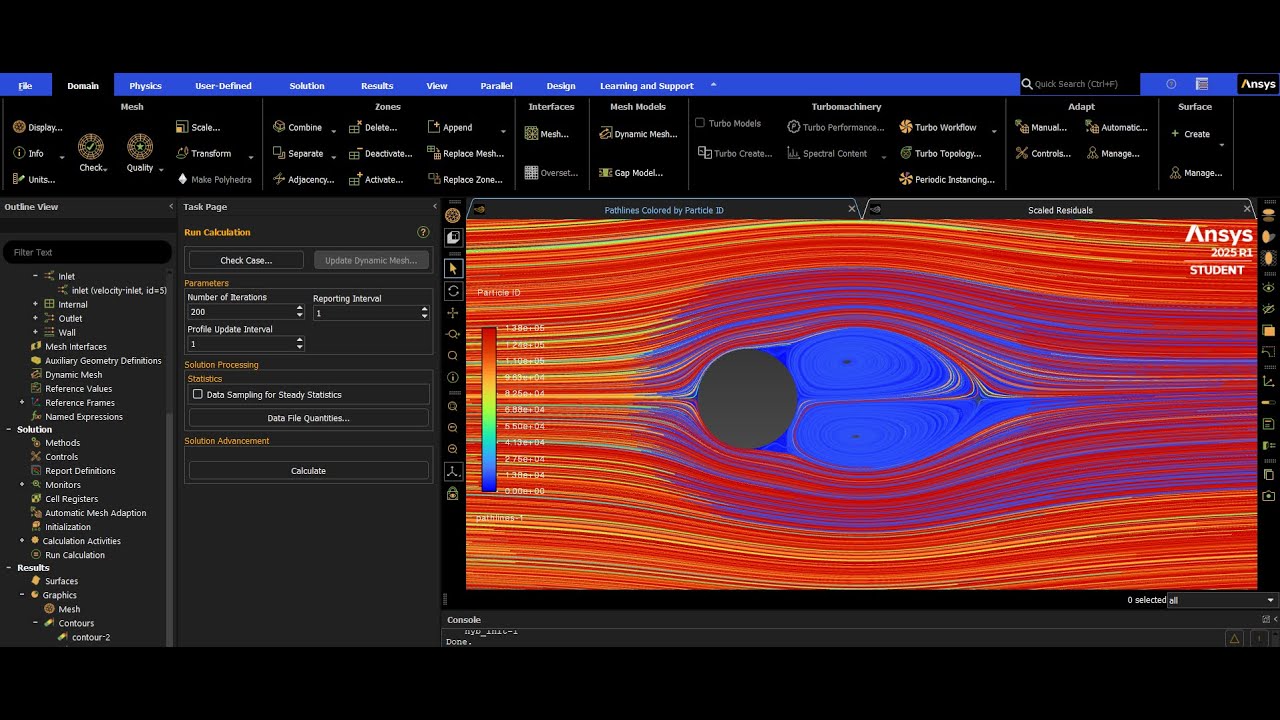Quick ANSYS Fluent Tutorial of Flow Around Stationary 2D Cylinder - YouTube