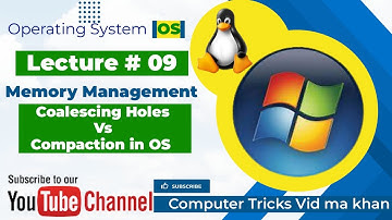 Lecture # 08 OS Coalescing Holes Vs Compaction  with example in hindi/urdu
