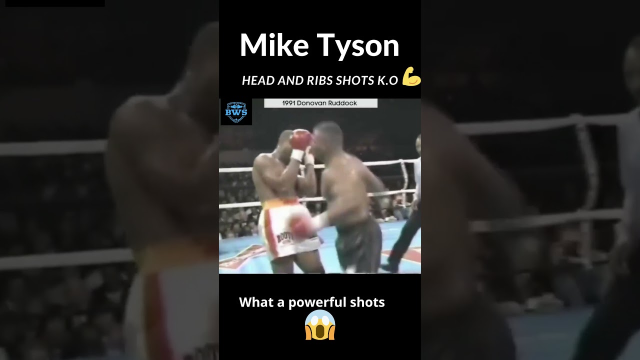 Mike Tyson vs Donovan Ruddock head and ribs shots K.O boxing legend highlights sport YouTube
