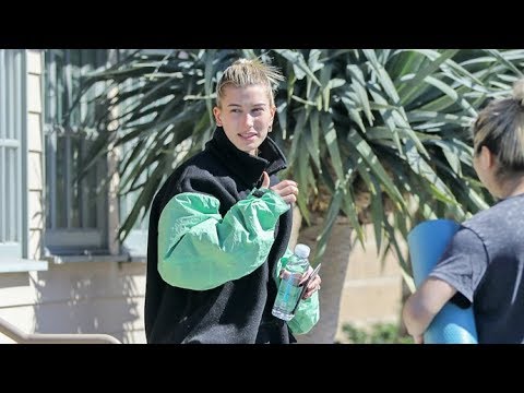 gossip grill Hailey Baldwin Wears Green St. Patrick's Day While Taking A Yoga Break From Justin EXCLUSIVE