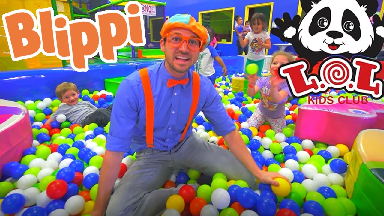 LOL Kids Club With Blippi | Learning With Blippi At The Indoor Play Place!  - YouTube