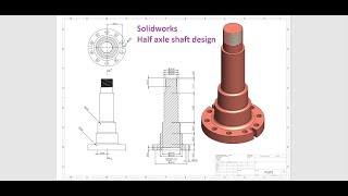 ☑️Solidworks Half axle shaft design | Solidworks Tutorial @engineeringdesignHB