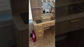 My dream vanity! Makeup vanity- wood fluted makeup vanity #TikTokshopcreatorpicks