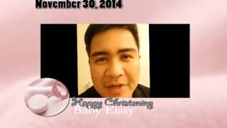 Eissy Greeting for November 30 Christening.