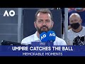 Umpire Catches Ball Mid Point! | Medvedev v Auger-Aliassime (QF) | Australian Open 2022