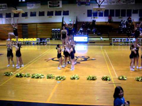Henley High School cheerleaders everybody dance now - YouTube