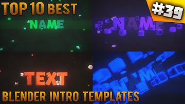 TOP 10 Best Blender intro templates #39 (Free download)
