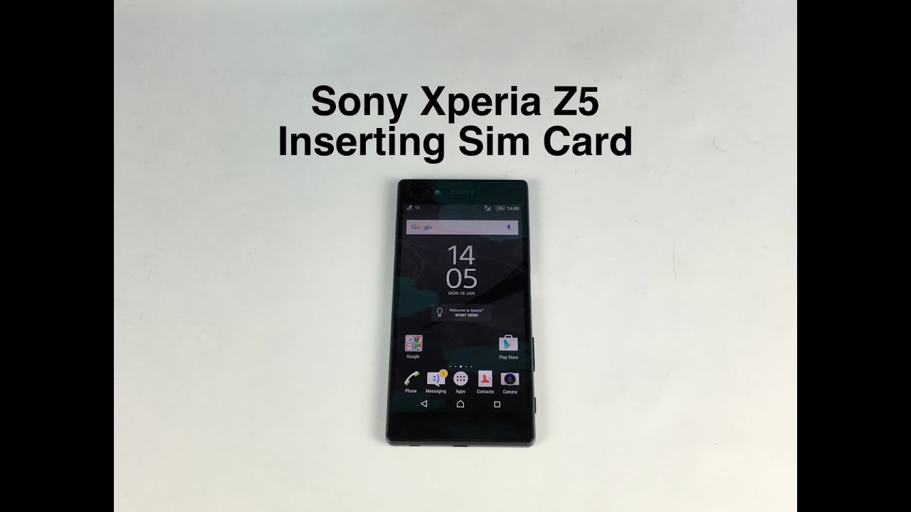How To Insert Sim Card Into Sony Xperia Z5 Youtube
