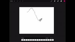 The paper airplane @ procreate @ animation