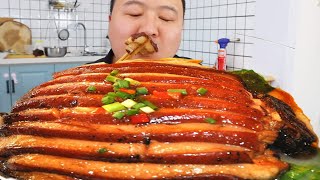 6斤猪肉，阿强做内蒙特色“扒条肉”，入口即化一整片吸着吃真过瘾｜Mukbang【cram阿强】