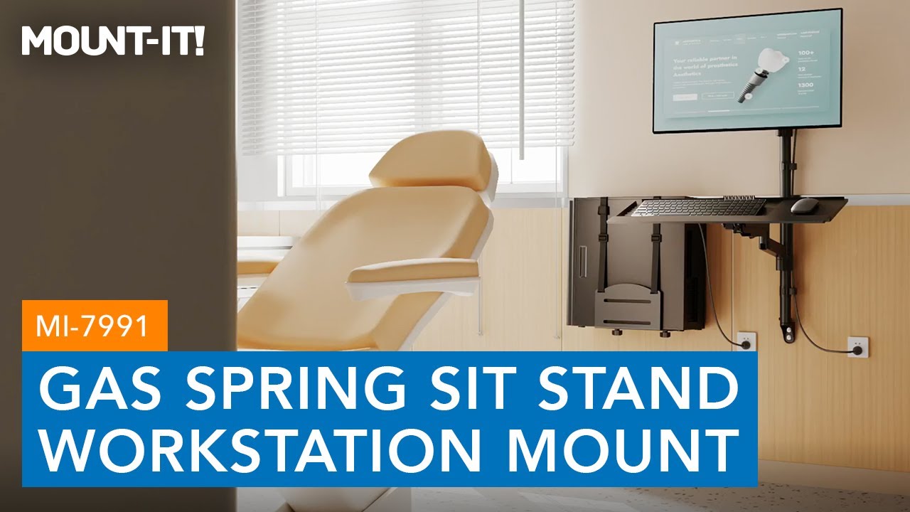 Mount-it Monitor And Cpu Wall Mount And Workstation