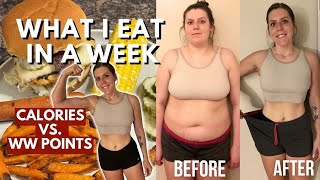 WHAT I EAT IN A WEEK | COMPARING WW(WeightWatchers) POINTS vs CALORIES, MACROS | Weight Loss Journey