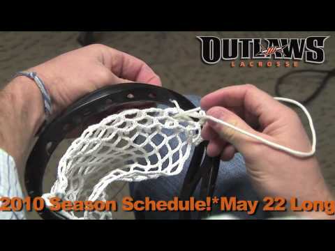 Stringing a lacrosse head with Brendan Mundorf part 1