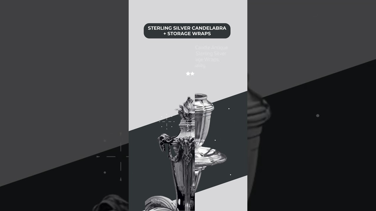 Two Large 4-Candle Antique Louis XV French 950 Sterling Silver Candelabra + Storage Wraps