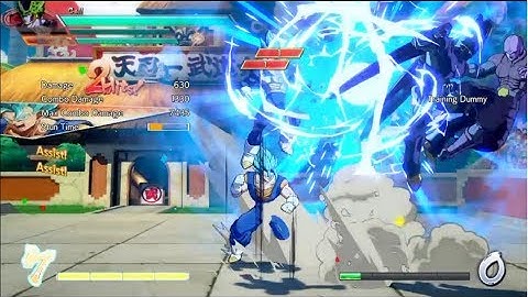 DBFZ: CELL CORNER LOOP COMBO W/ VEGETA BLUE & VEGITO ASSIST