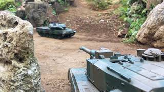 ラジコン戦車で遊ぶ　レオパルドvs 90式戦車　RC Tank