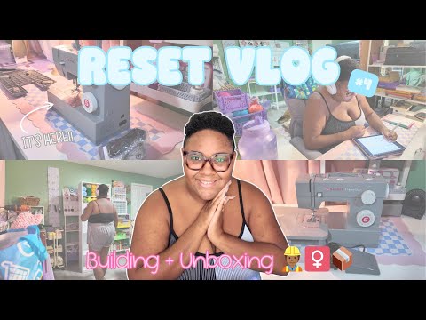 Building a Bookshelf, Learning Lettering & Unboxing My NEW Sewing Machine 🧵📚✨ | Chill Studio Vlog