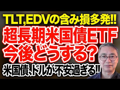 TLT,　EDVの含み損多発！！米国債、ドルが不安過ぎる！！超長期米国債ETF今後どうする？ 投資家税理士が本音を語る